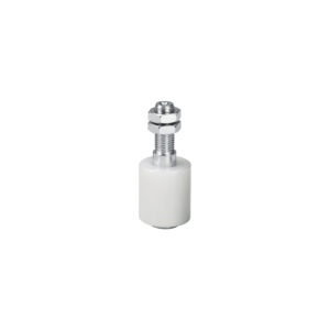 220.3 Ø 40 mm white nylon guide roller, with pin